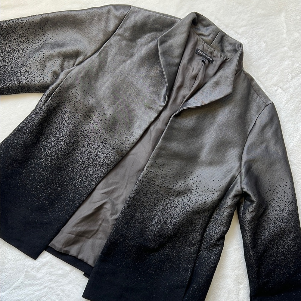 Eileen Fisher Ombre Black and Gray Women's Jacket